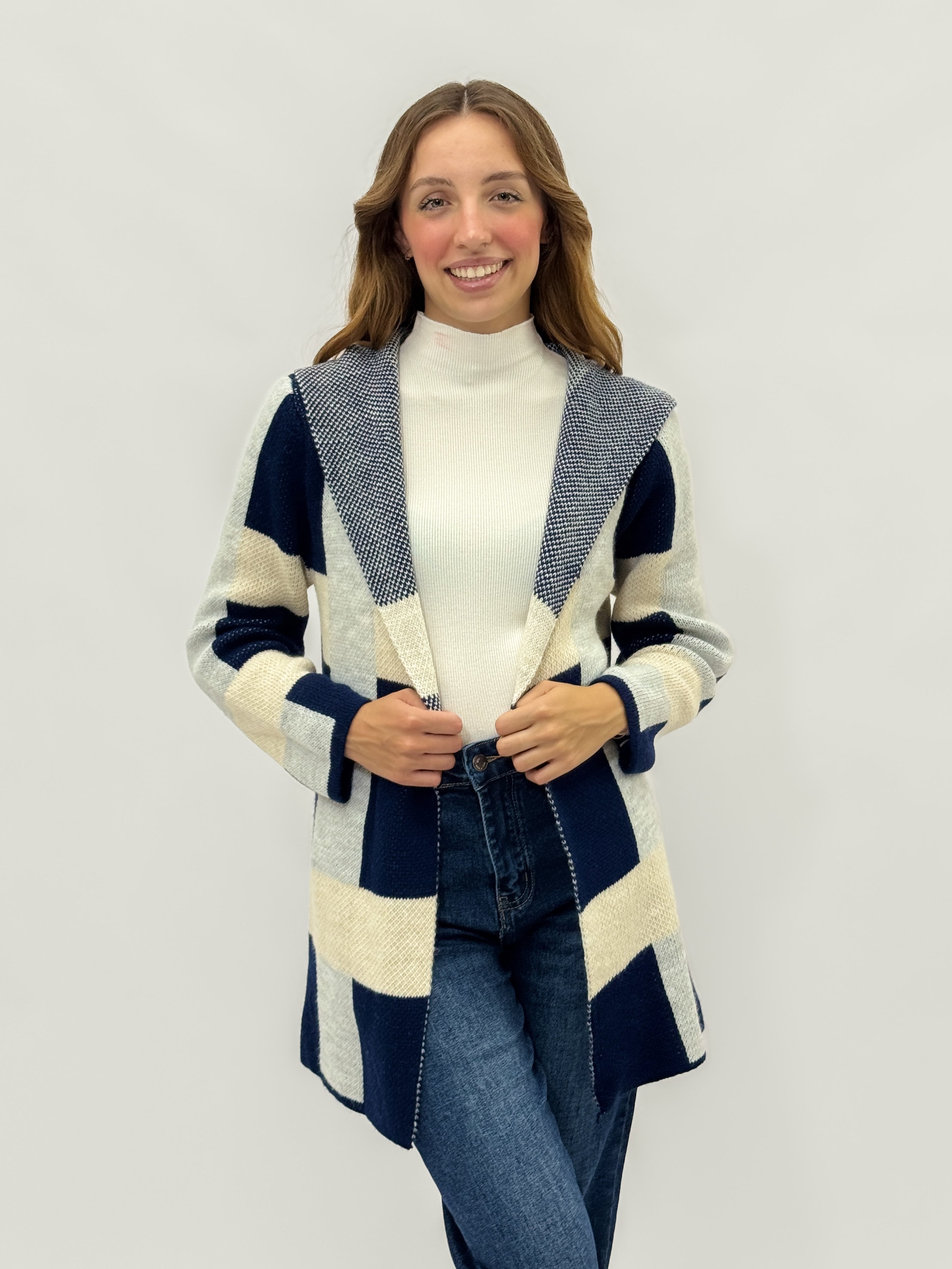 Jolanda - Women's Long Cardigan with Hood