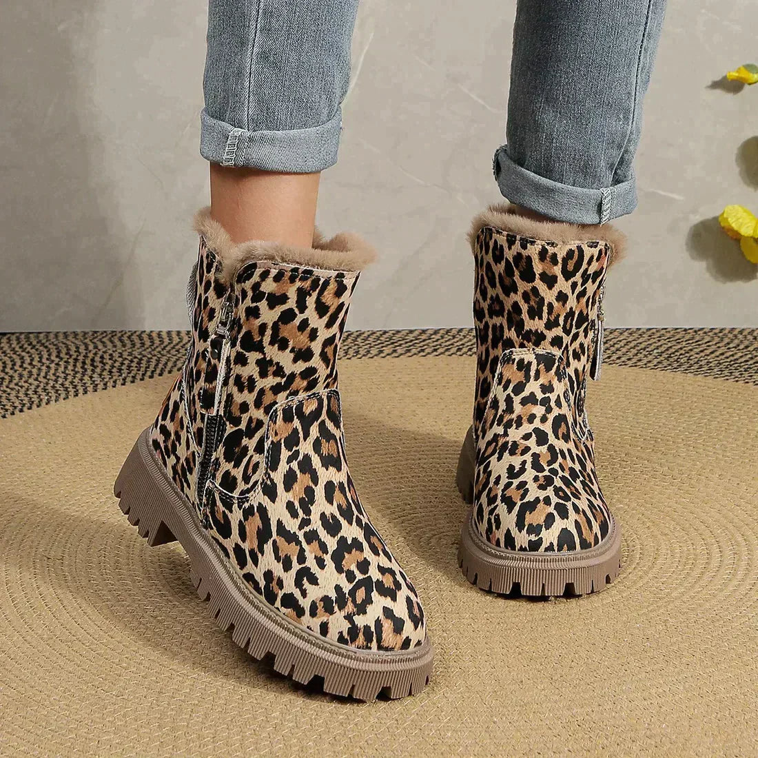 Amica – Women's Elegant Boots Leopard Print