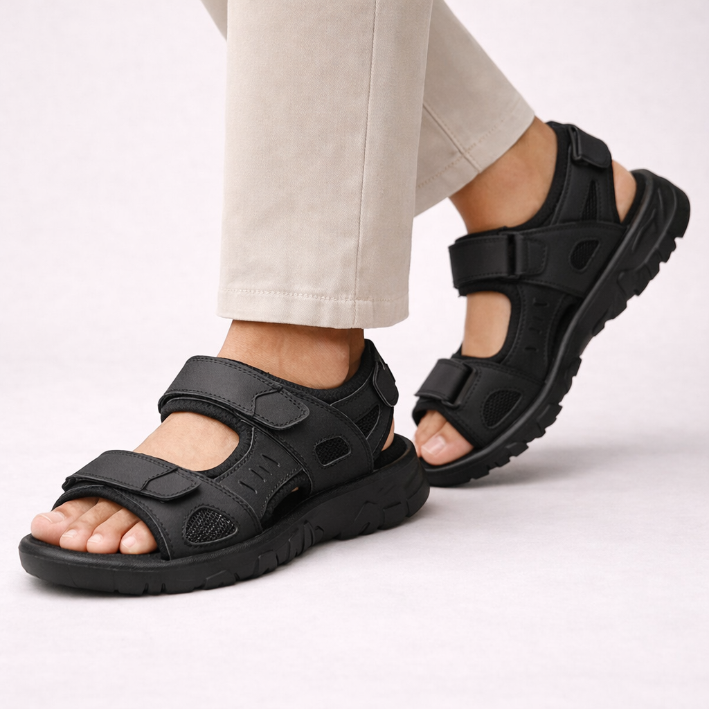 Men's Orthopaedic Walking Sandals - Adjustable Strap Design For Comfortable Outdoor Wear