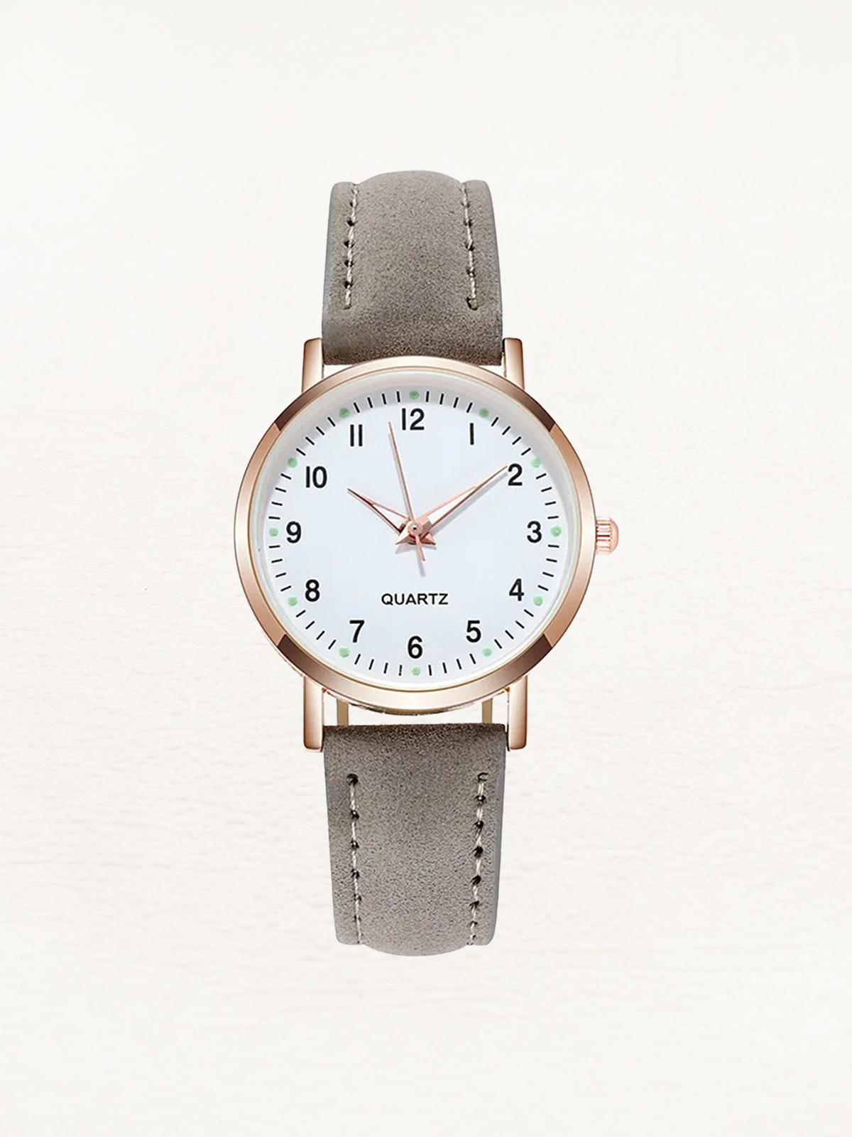 Women's Classic Leather Strap Watch - Round Dial Wristwatch For Elegant Everyday Style