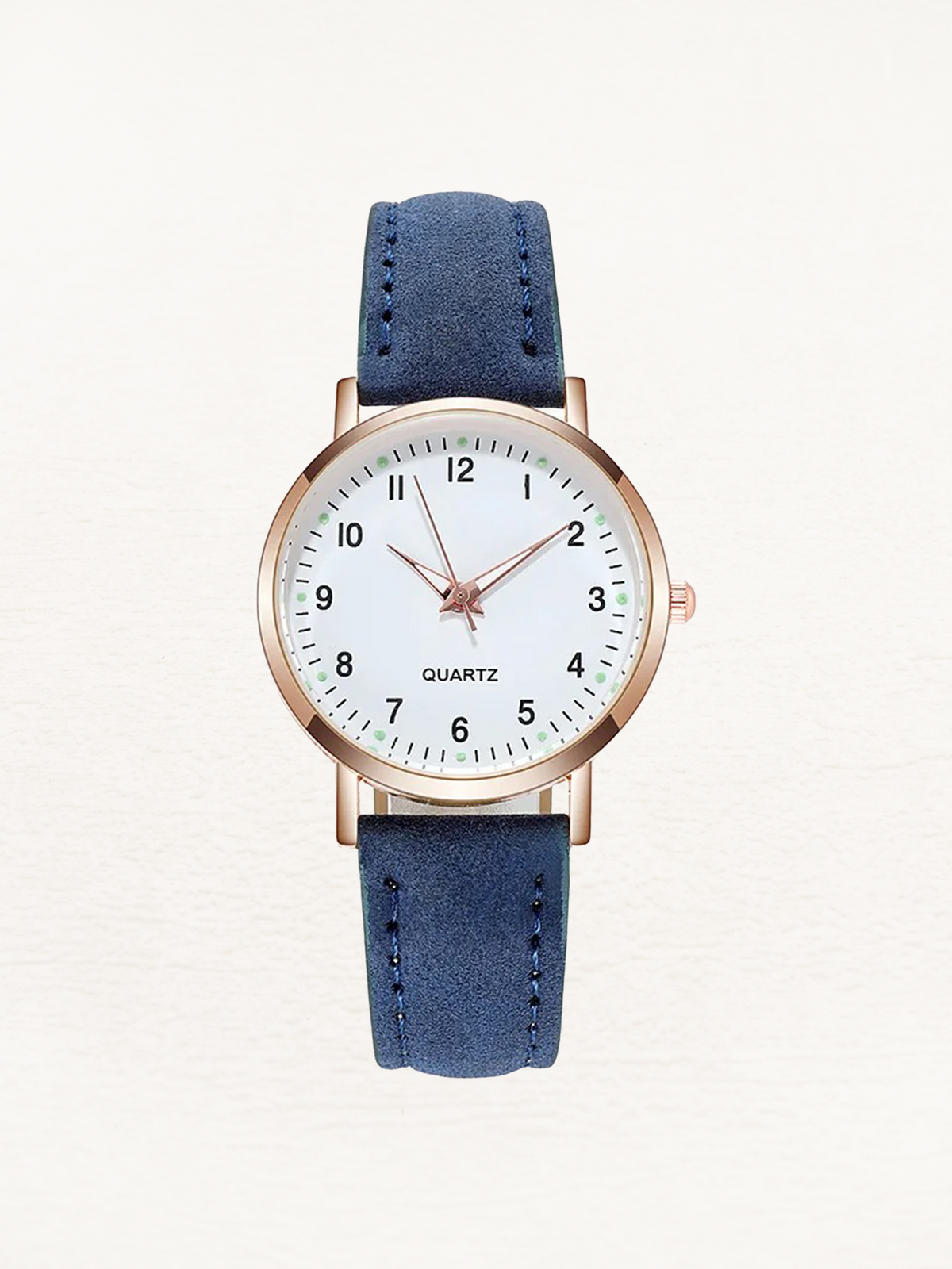 Women's Classic Leather Strap Watch - Round Dial Wristwatch For Elegant Everyday Style