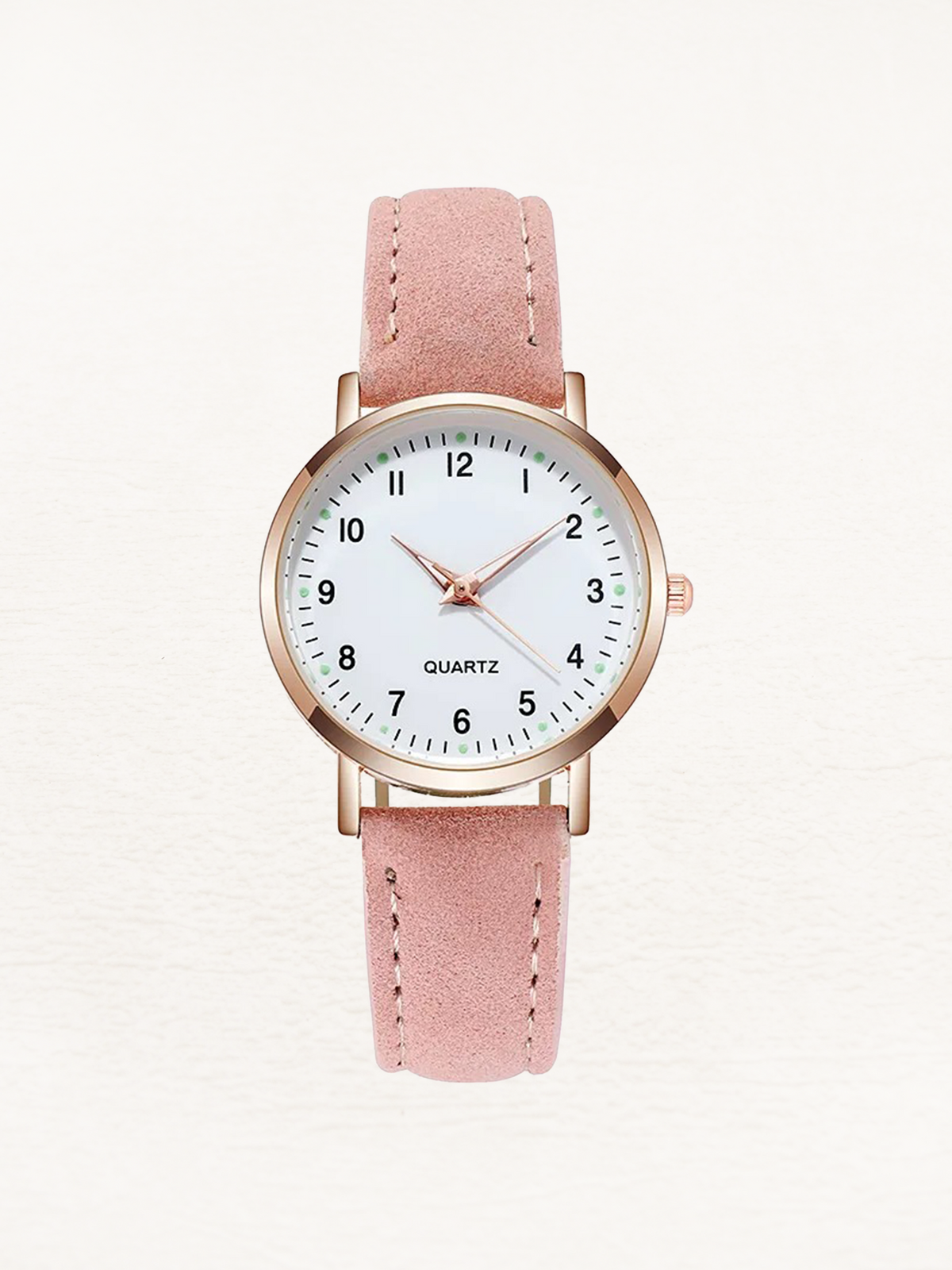 Women's Classic Leather Strap Watch - Round Dial Wristwatch For Elegant Everyday Style