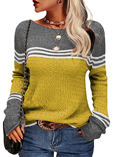 Alba - Elegant Striped Knitted Women's Sweater
