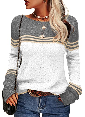 Alba - Elegant Striped Knitted Women's Sweater
