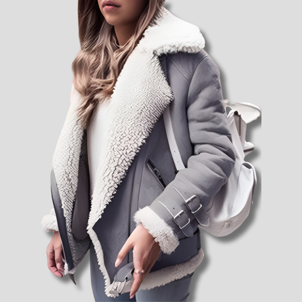 Lorena - Elegant Aviator Coat for Women