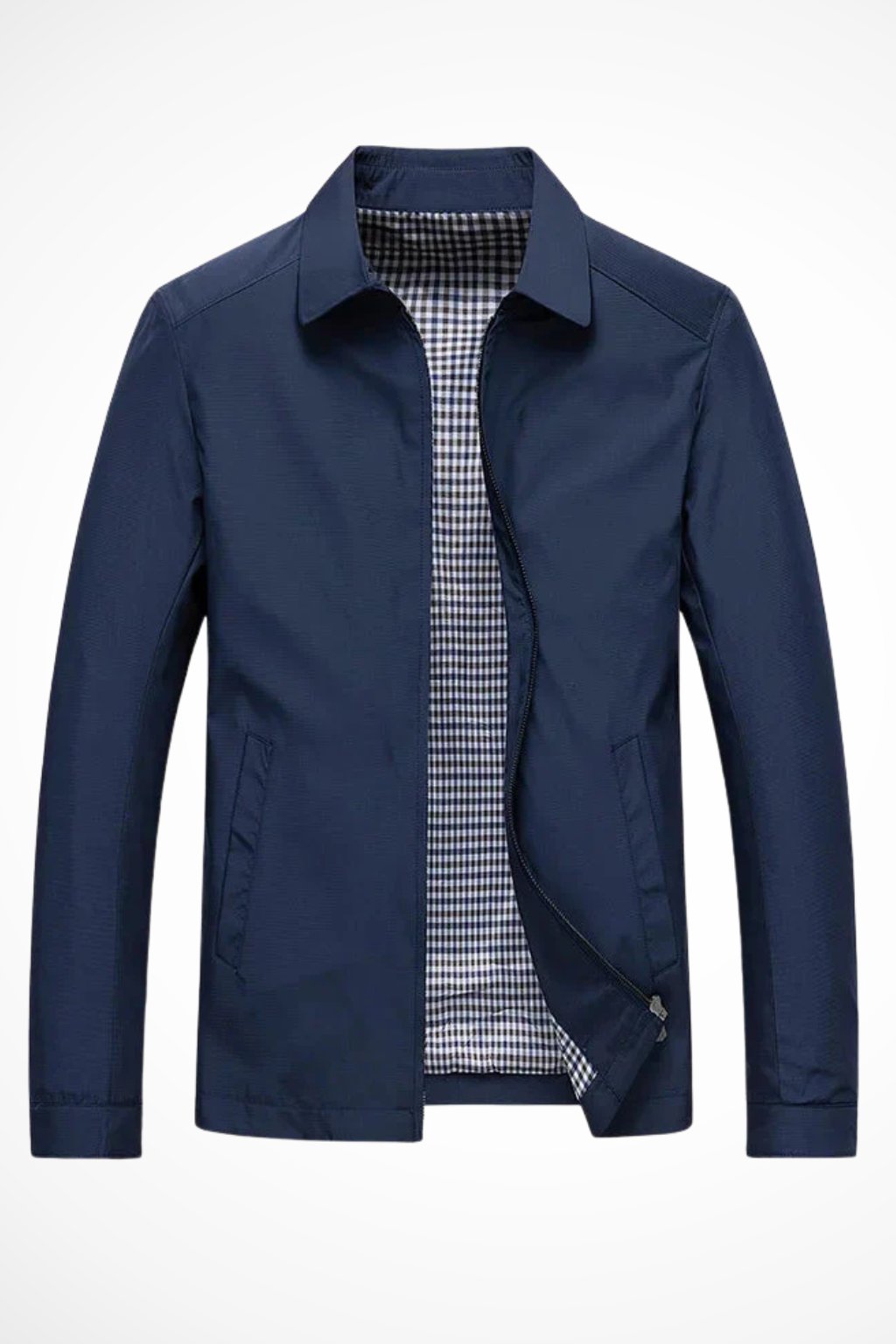 Men's Classic Harrington Jacket With A Zipper And Textured Design – A Stylish Jacket For Everyday Wear, Leisure, And Smart-casual Looks