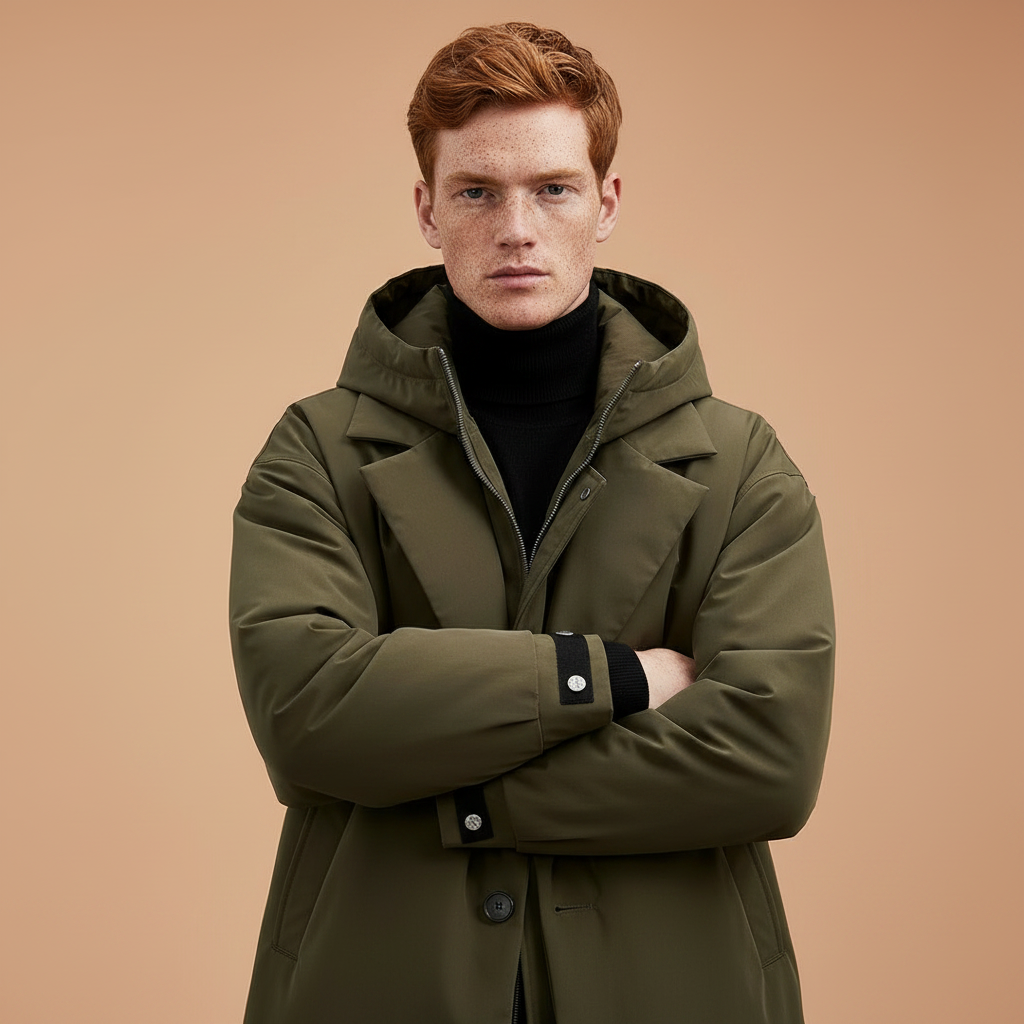 Men's Waterproof Long Trench Coat With Hood – Weather-resistant Outerwear For City Life, Travel, And Everyday Use