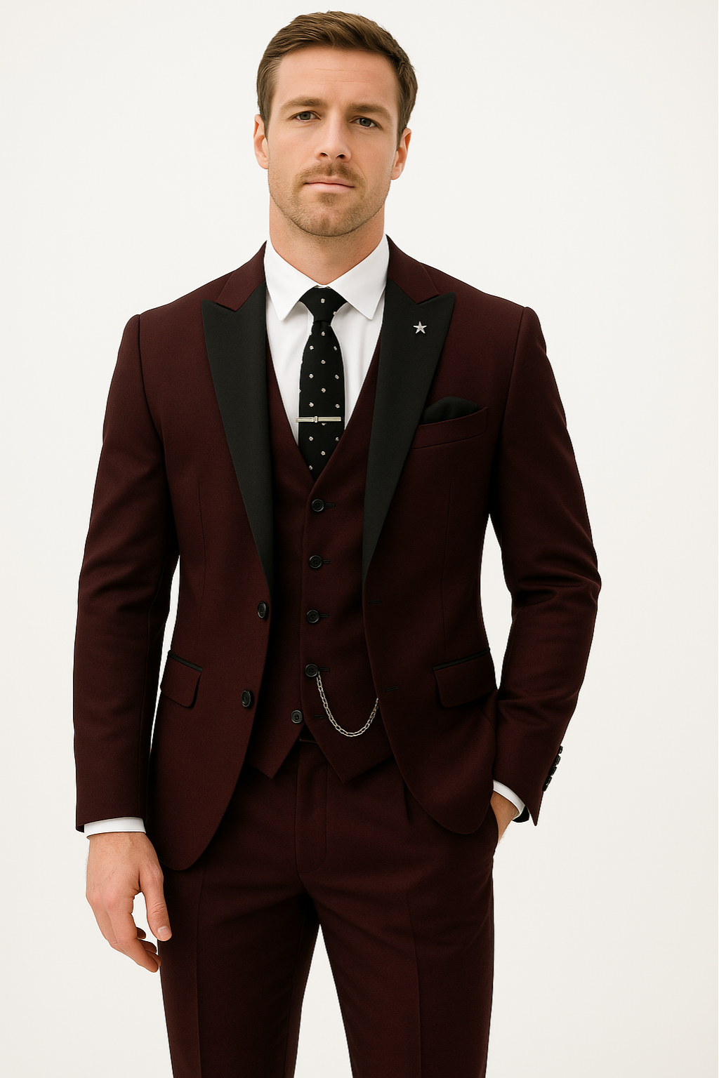 Victor | Men Formal Three Piece Suit Ensemble