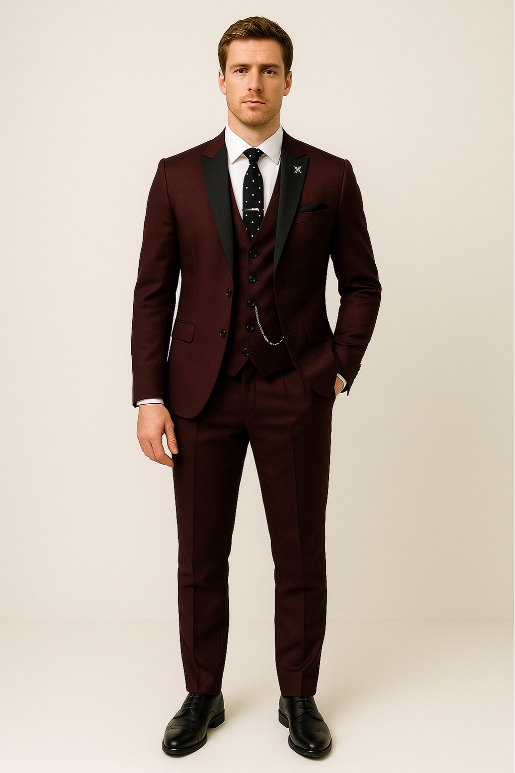 Victor | Men Formal Three Piece Suit Ensemble