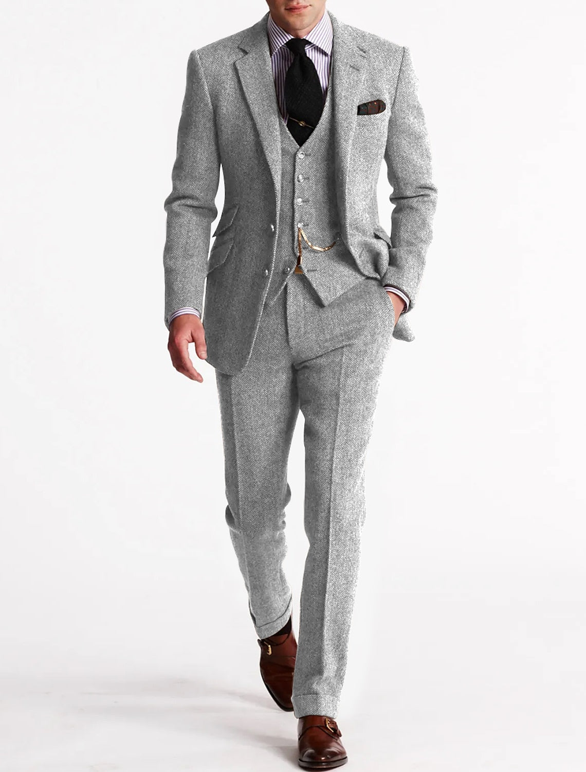 Harrison | Men Heritage Three Piece Tweed Suit