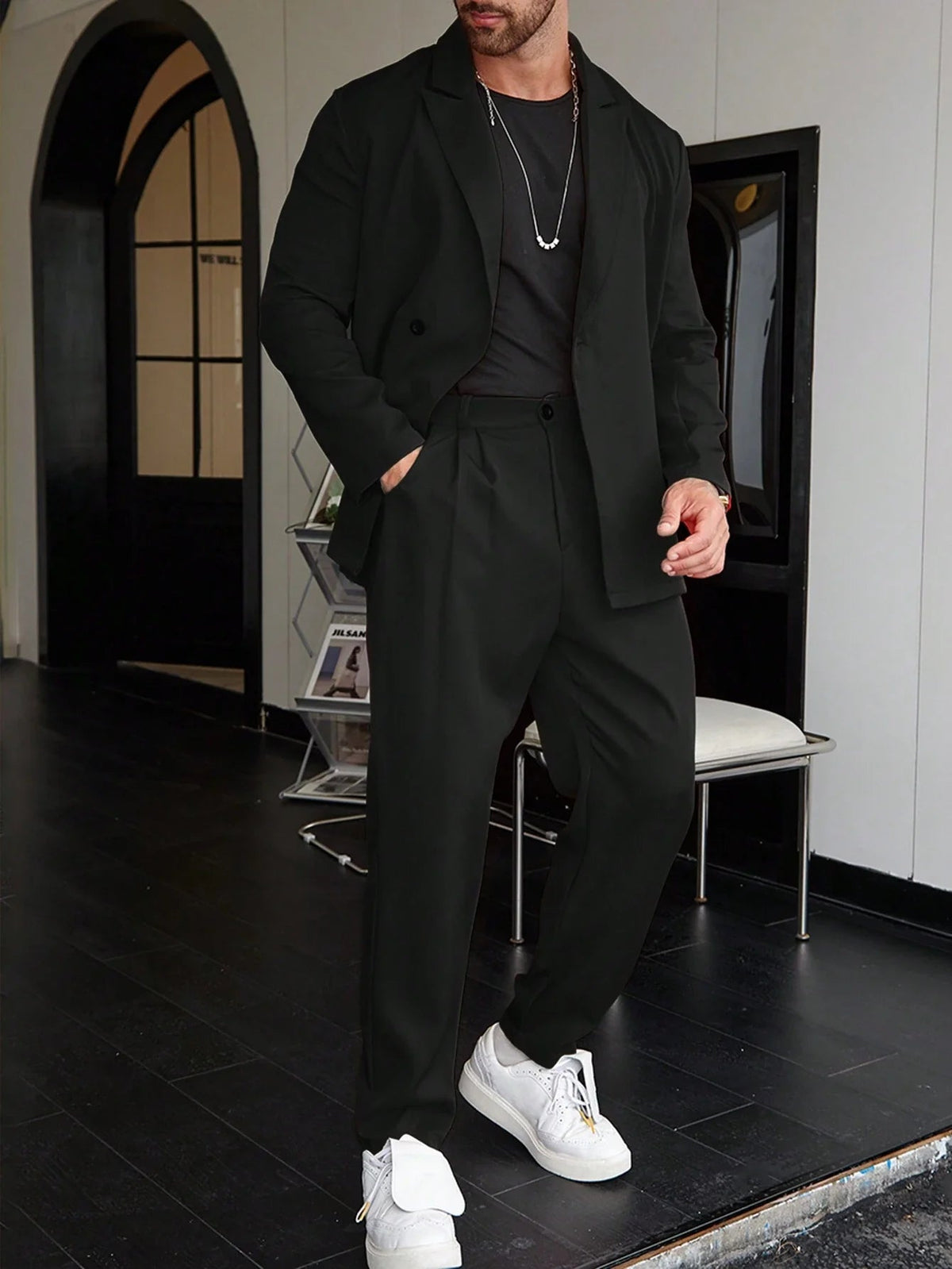 Men's Slim Fit Two-piece Tailored Business Suit - Formal Set For Professional And Special Occasions