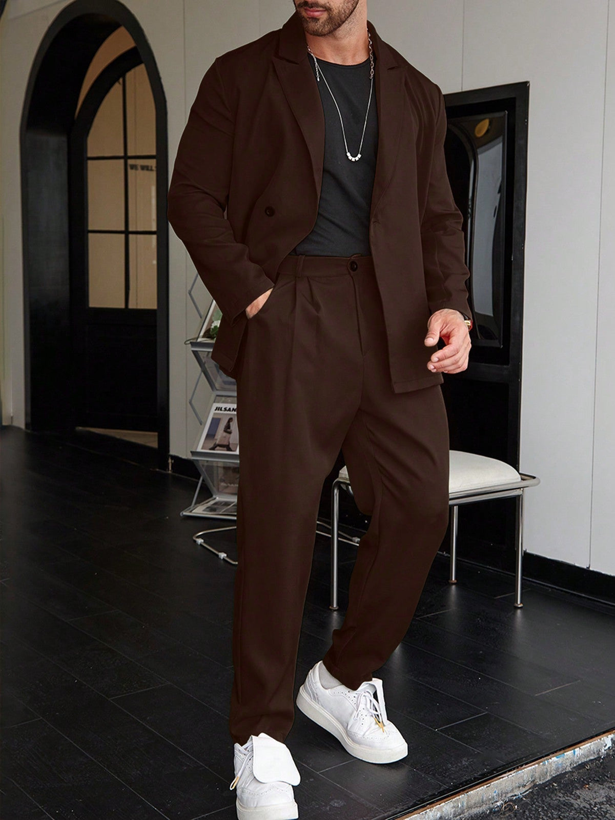 Men's Slim Fit Two-piece Tailored Business Suit - Formal Set For Professional And Special Occasions