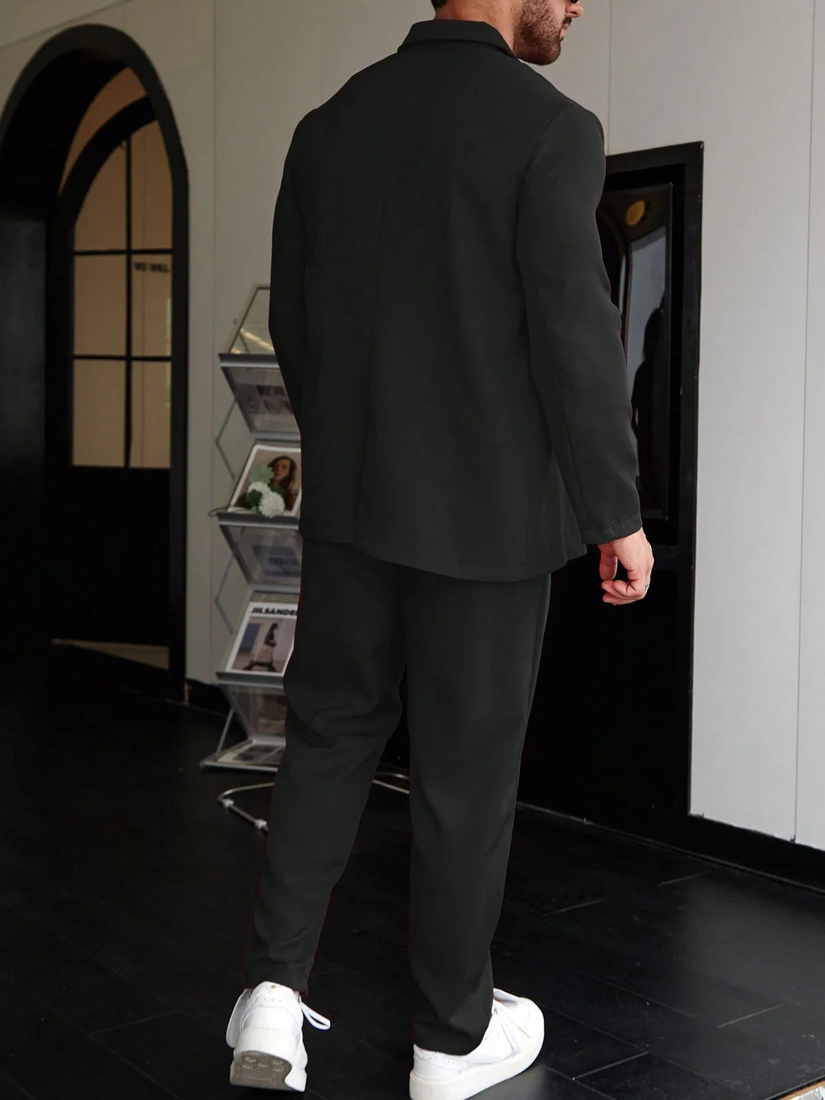 Men's Slim Fit Two-piece Tailored Business Suit - Formal Set For Professional And Special Occasions