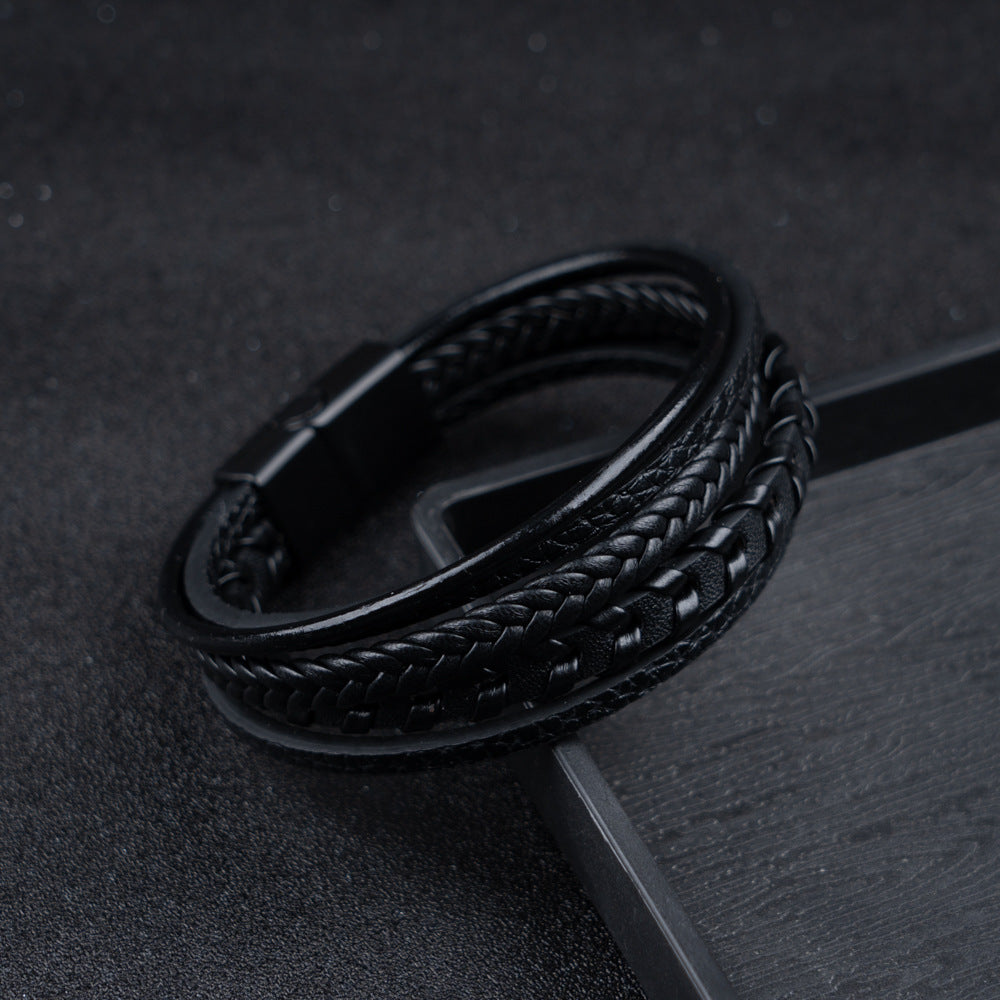 Ragnar Band - Leather Braided Viking Bracelet