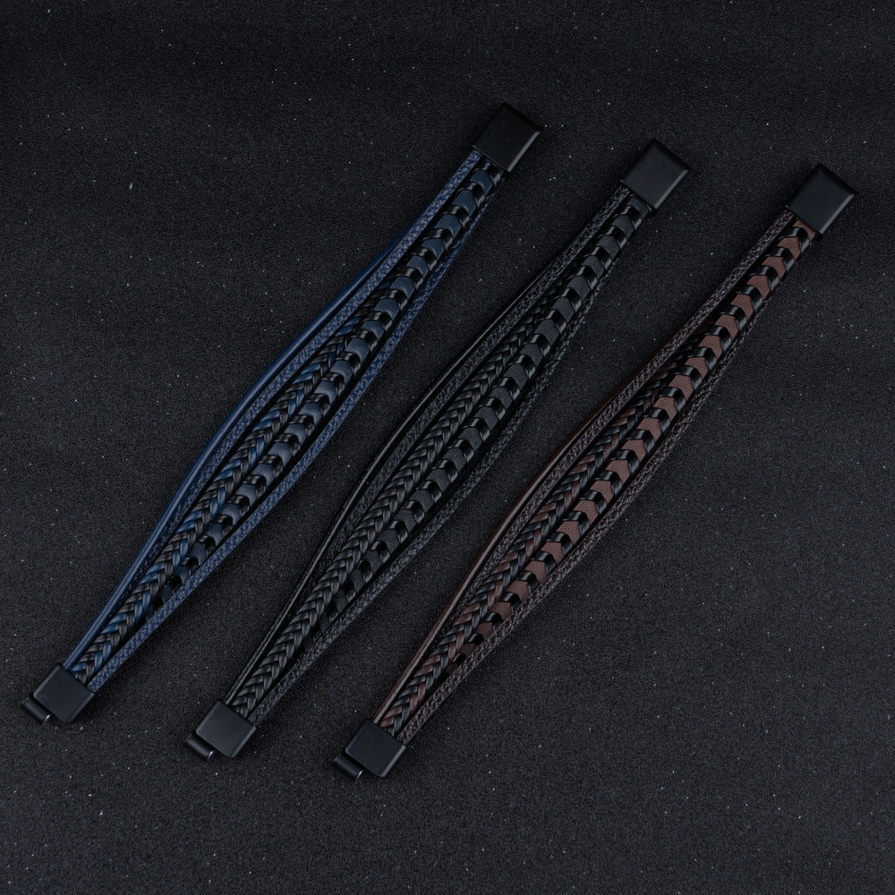 Ragnar Band - Leather Braided Viking Bracelet