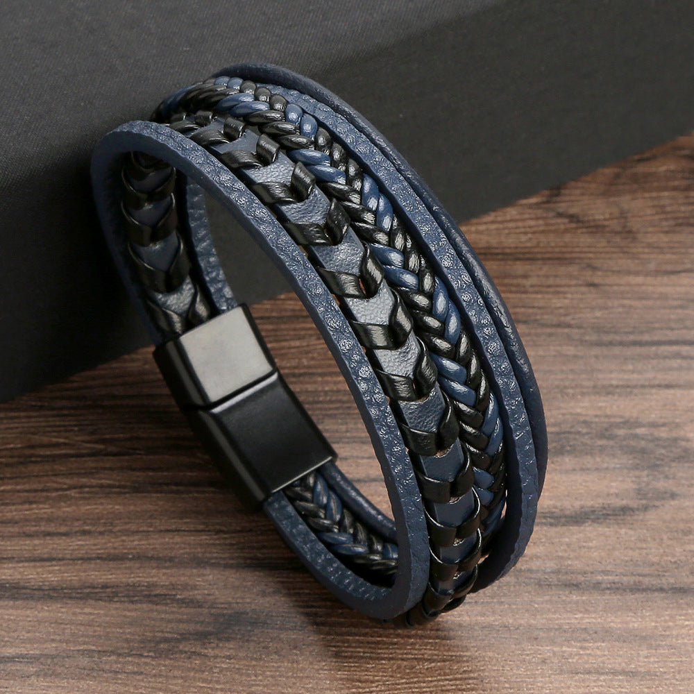 Ragnar Band - Leather Braided Viking Bracelet