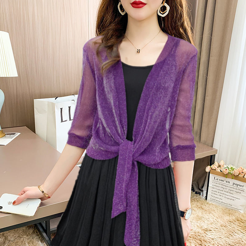 Women's Sheer Chiffon Bolero Top With A Tie – A Short And Elegant Top For Parties, Evening Wear, And Special Occasions
