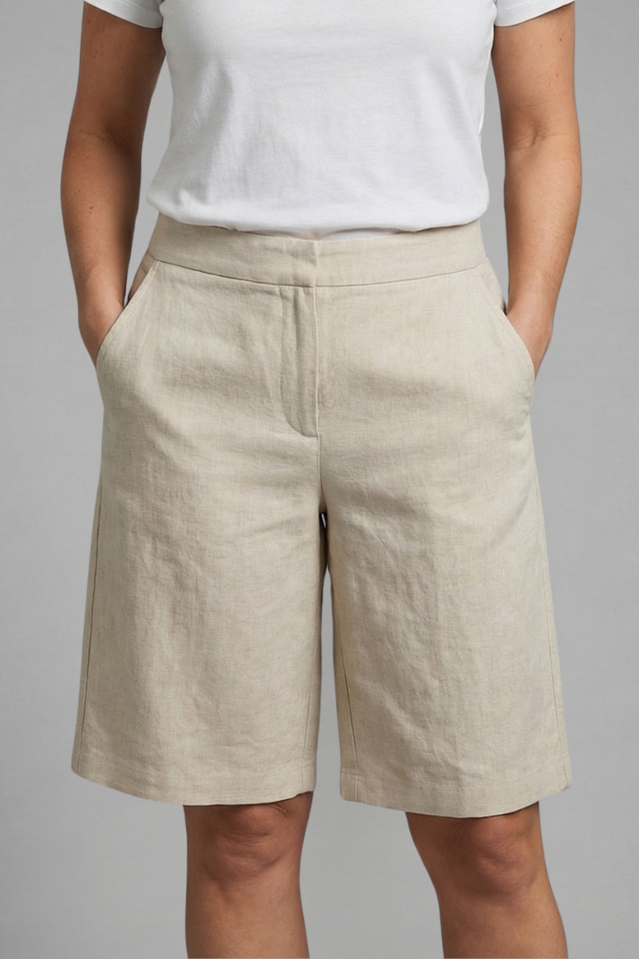 Women's High-waisted Tailored Summer Shorts - Relaxed Fit For Everyday Casual Wear