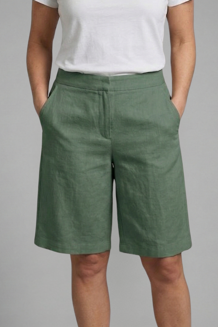 Women's High-waisted Tailored Summer Shorts - Relaxed Fit For Everyday Casual Wear