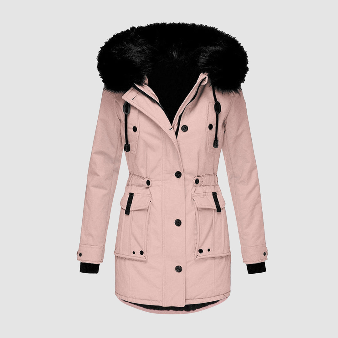 Women's Waterproof Winter Parka With A Faux Fur Hood, Windproof Design, And Thermal Lining – Long Winter Coat For Cold Days, Everyday Wear, And Outdoor Use