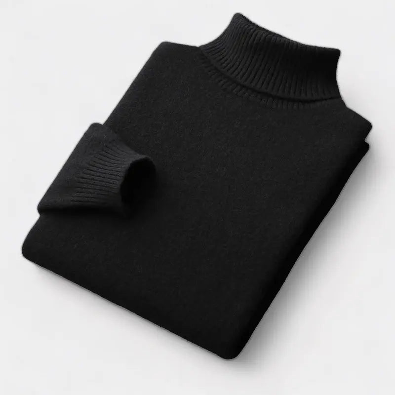 Men's Merino Wool Turtleneck Sweater – An Elegant And Warm Winter Sweater For The Office, Everyday Wear, And Smart-casual Style