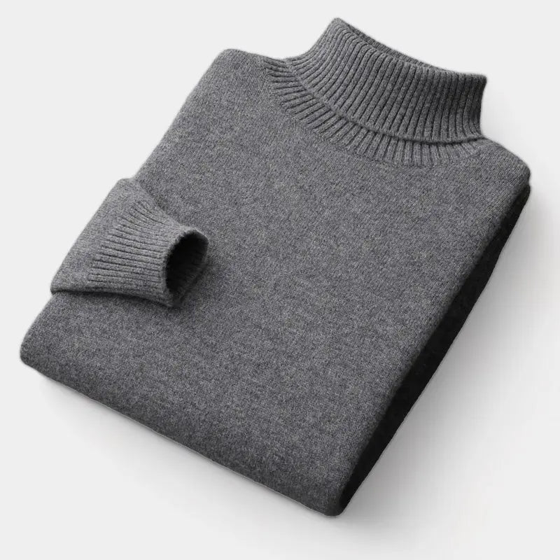 Men's Merino Wool Turtleneck Sweater – An Elegant And Warm Winter Sweater For The Office, Everyday Wear, And Smart-casual Style