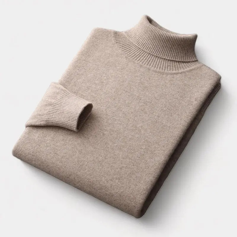 Men's Merino Wool Turtleneck Sweater – An Elegant And Warm Winter Sweater For The Office, Everyday Wear, And Smart-casual Style