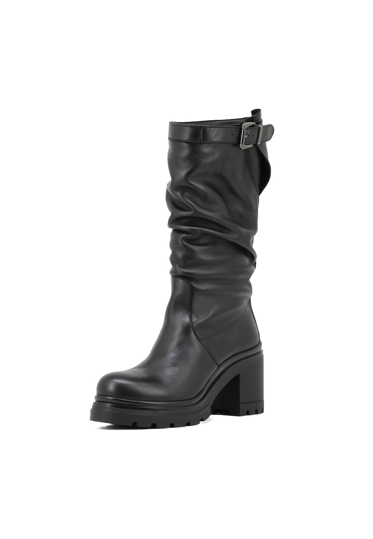 Lavinia - Women's Elegant Biker Boots with Heel