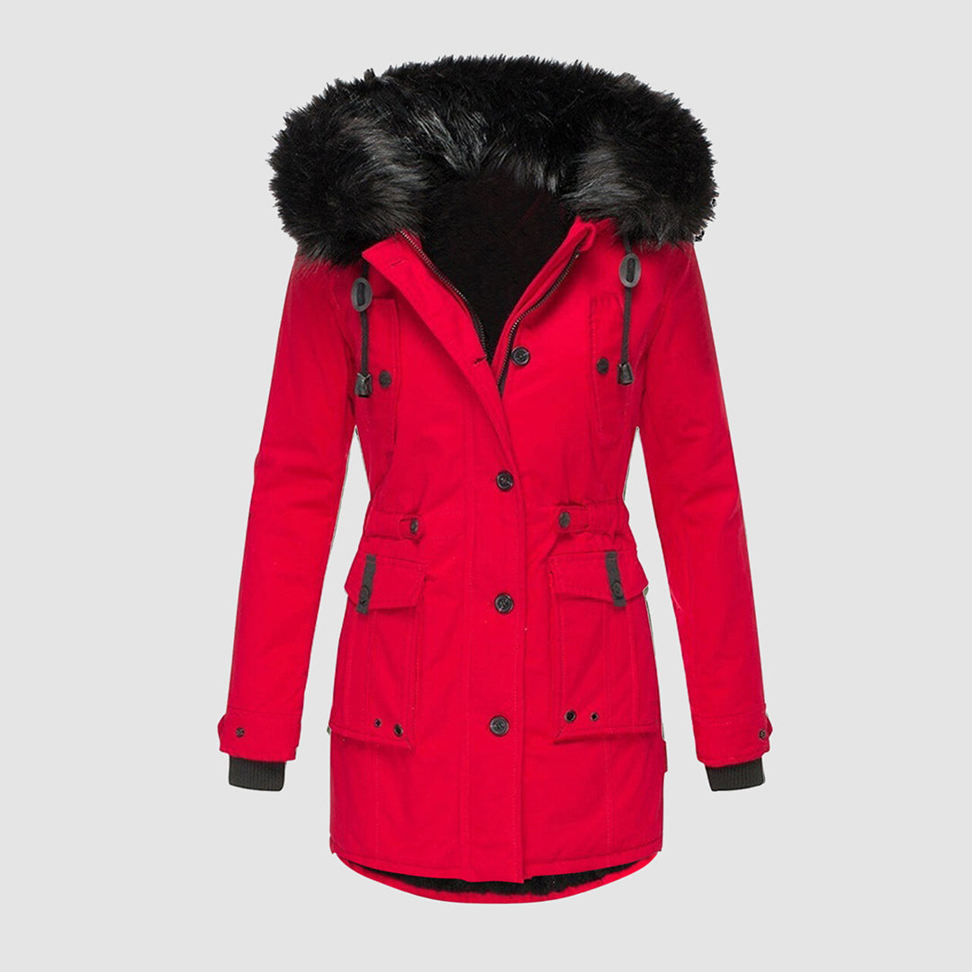 Women's Waterproof Winter Parka With A Faux Fur Hood, Windproof Design, And Thermal Lining – Long Winter Coat For Cold Days, Everyday Wear, And Outdoor Use