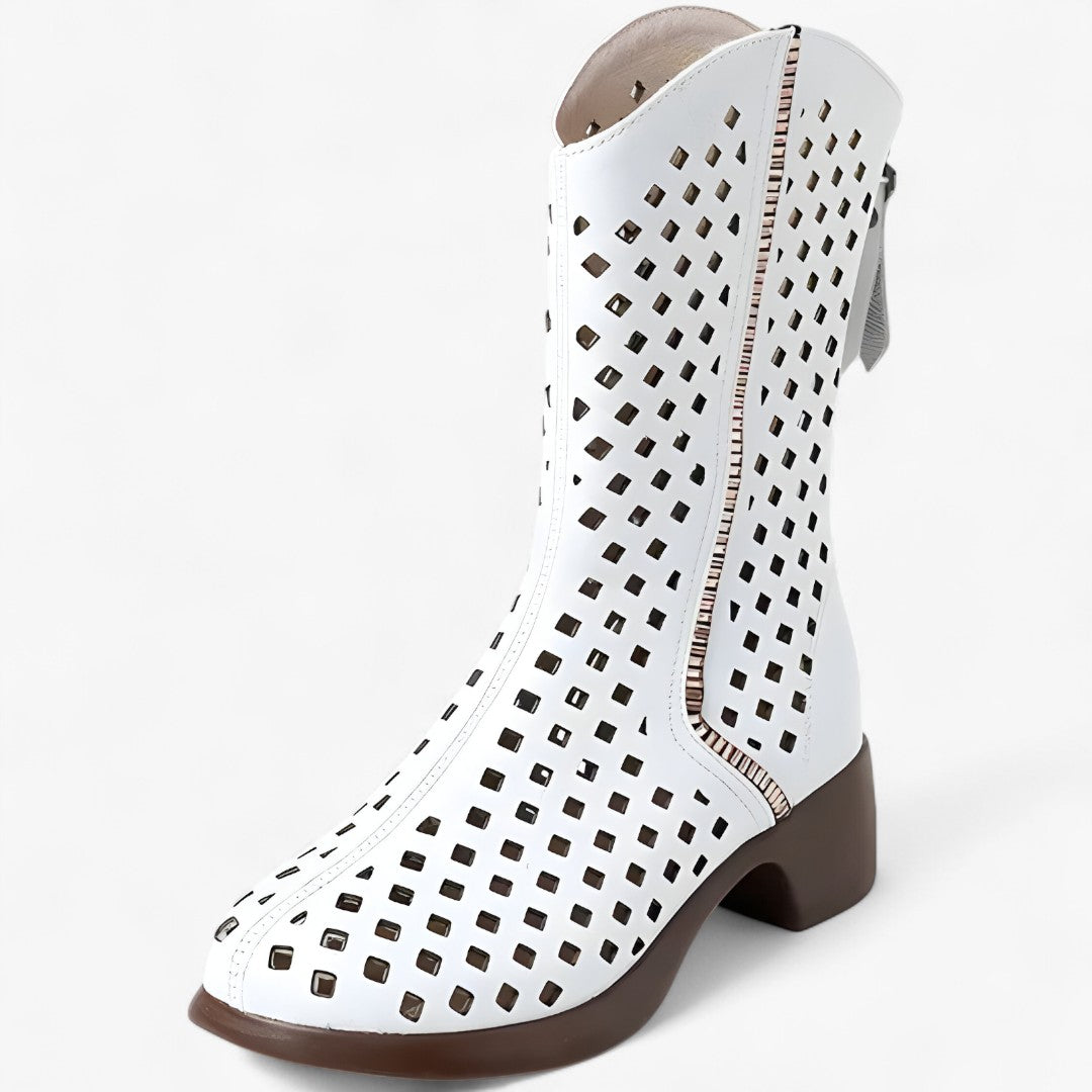 Hermine - Women's Perforated Elegant Boots