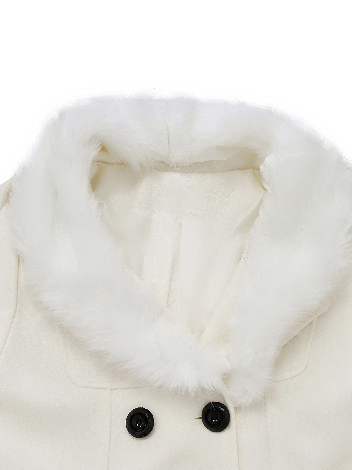 Faustina - Coat with Removable Faux Fur Collar