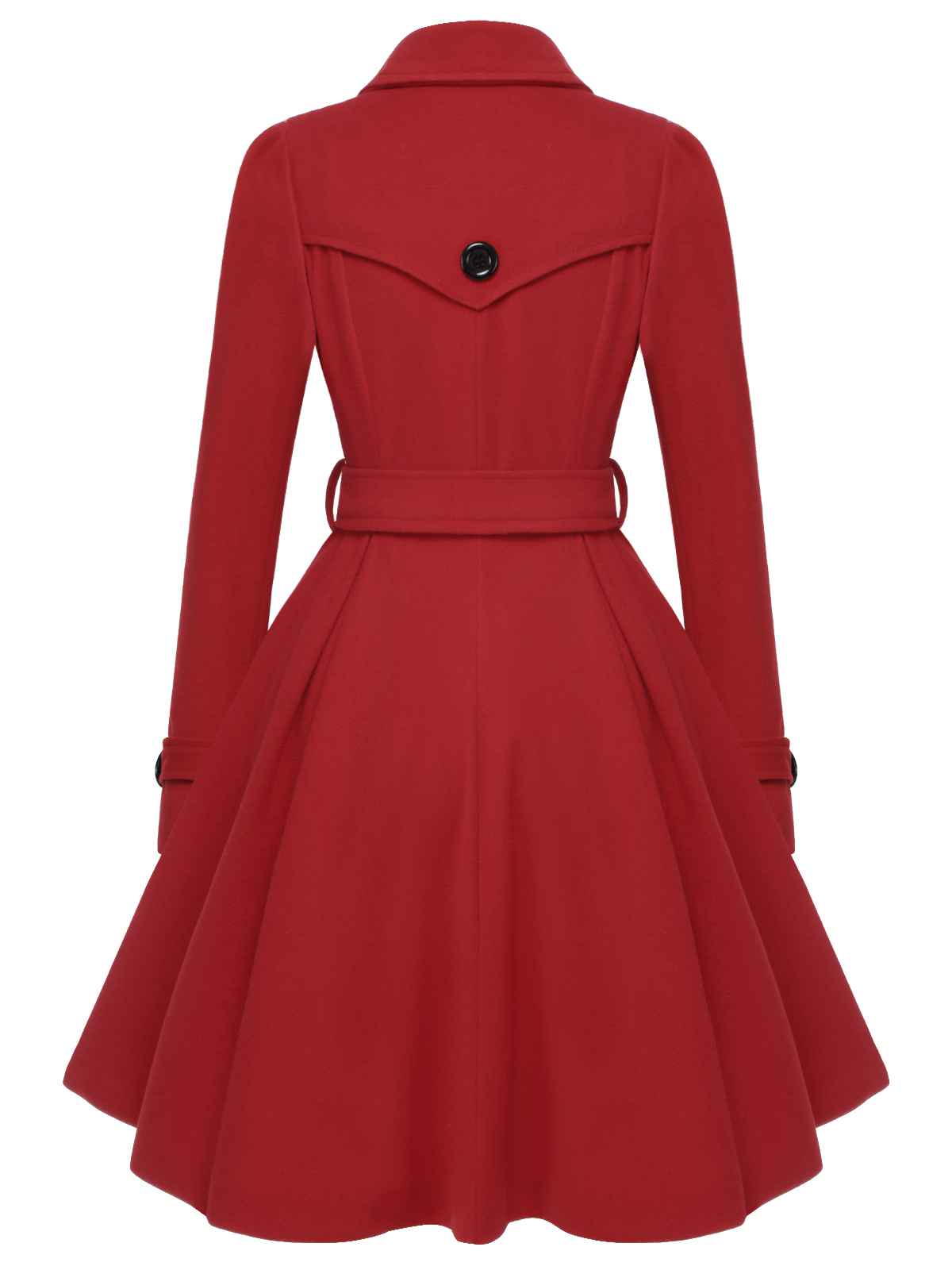 Eva - Slim monochrome coat with elegant lapels