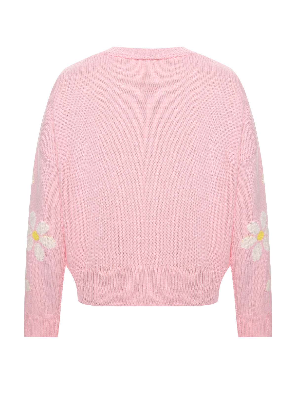 Eralda - Jacquard Knit Cardigan with Flowers