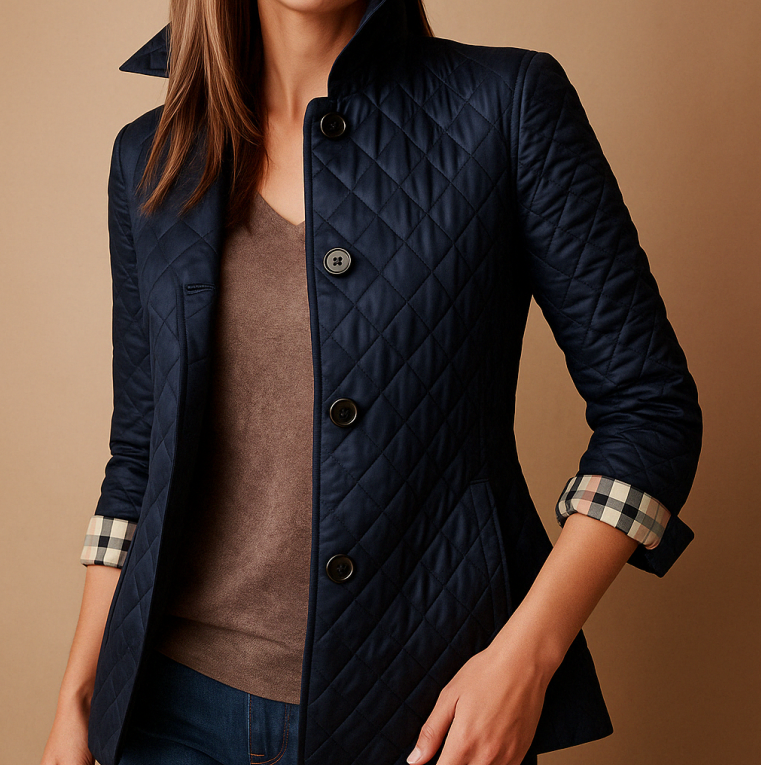 Paola – Elegant Autumn Jacket in Silk and Cotton for Women