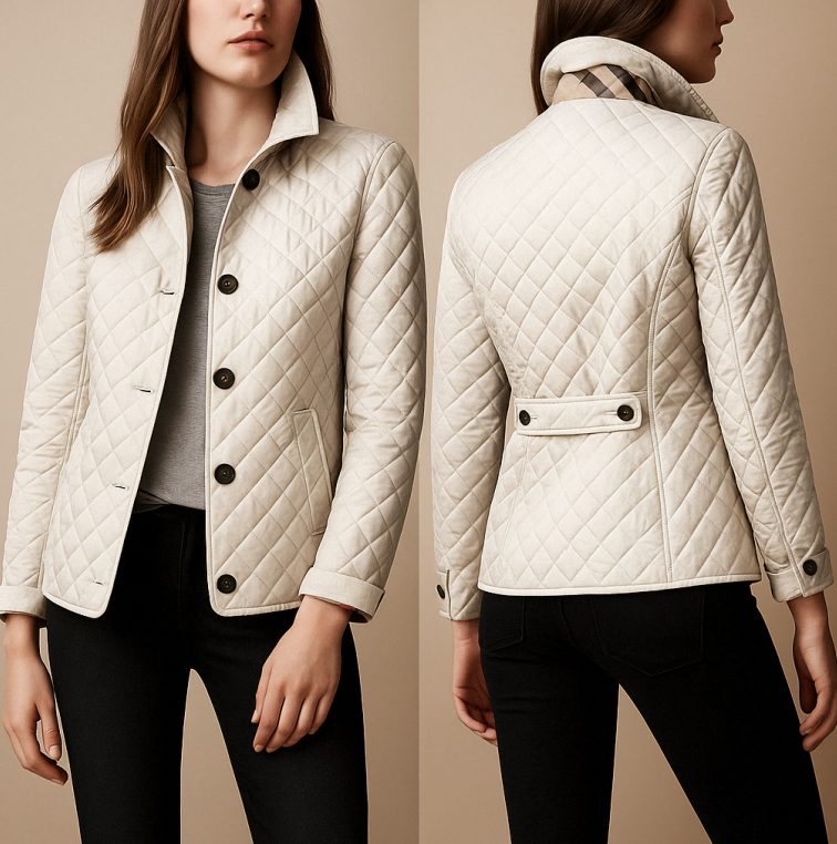 Paola – Elegant Autumn Jacket in Silk and Cotton for Women