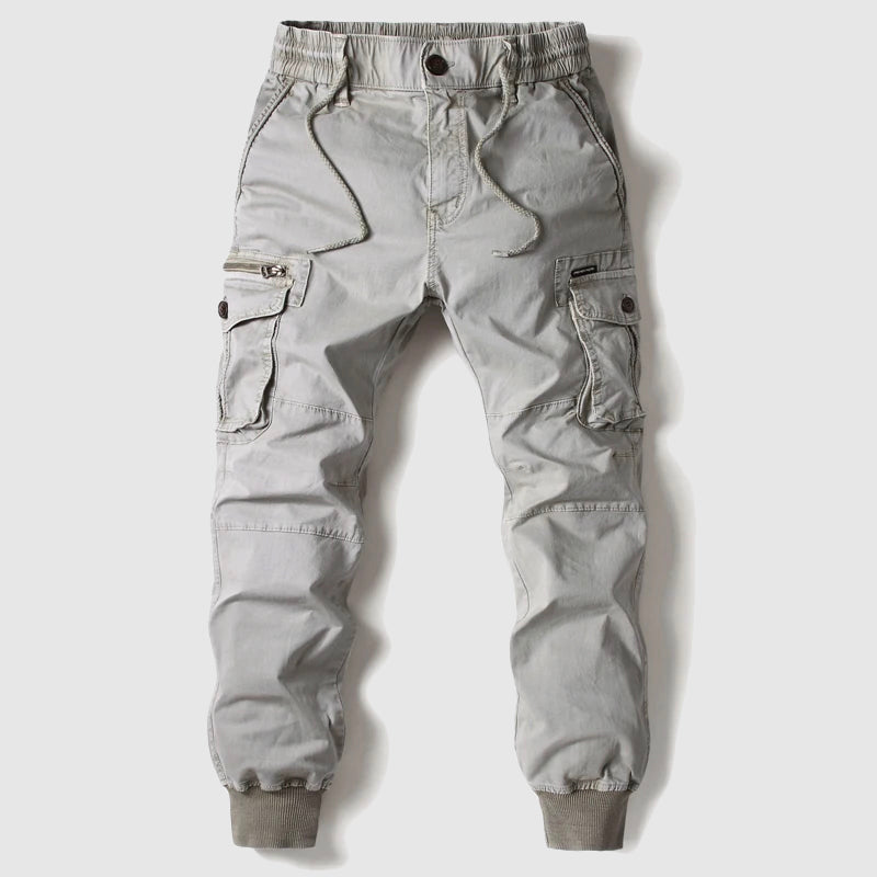 Men's Cargo Joggers With An Elastic Waistband And Multiple Pockets—practical Pants For Casual Everyday Wear And Modern Streetwear