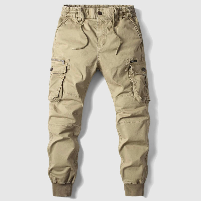 Men's Cargo Joggers With An Elastic Waistband And Multiple Pockets—practical Pants For Casual Everyday Wear And Modern Streetwear