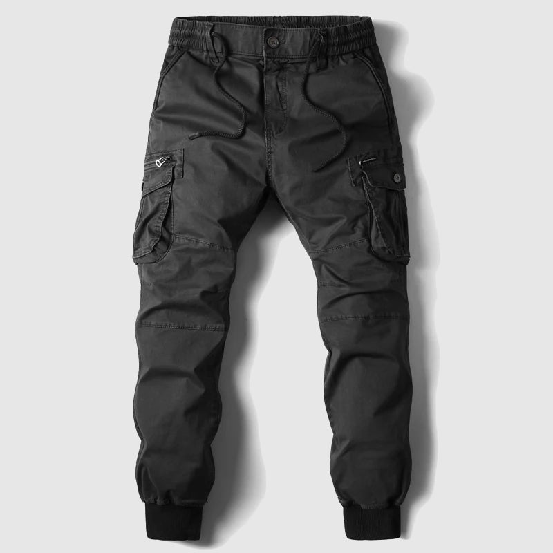 Men's Cargo Joggers With An Elastic Waistband And Multiple Pockets—practical Pants For Casual Everyday Wear And Modern Streetwear