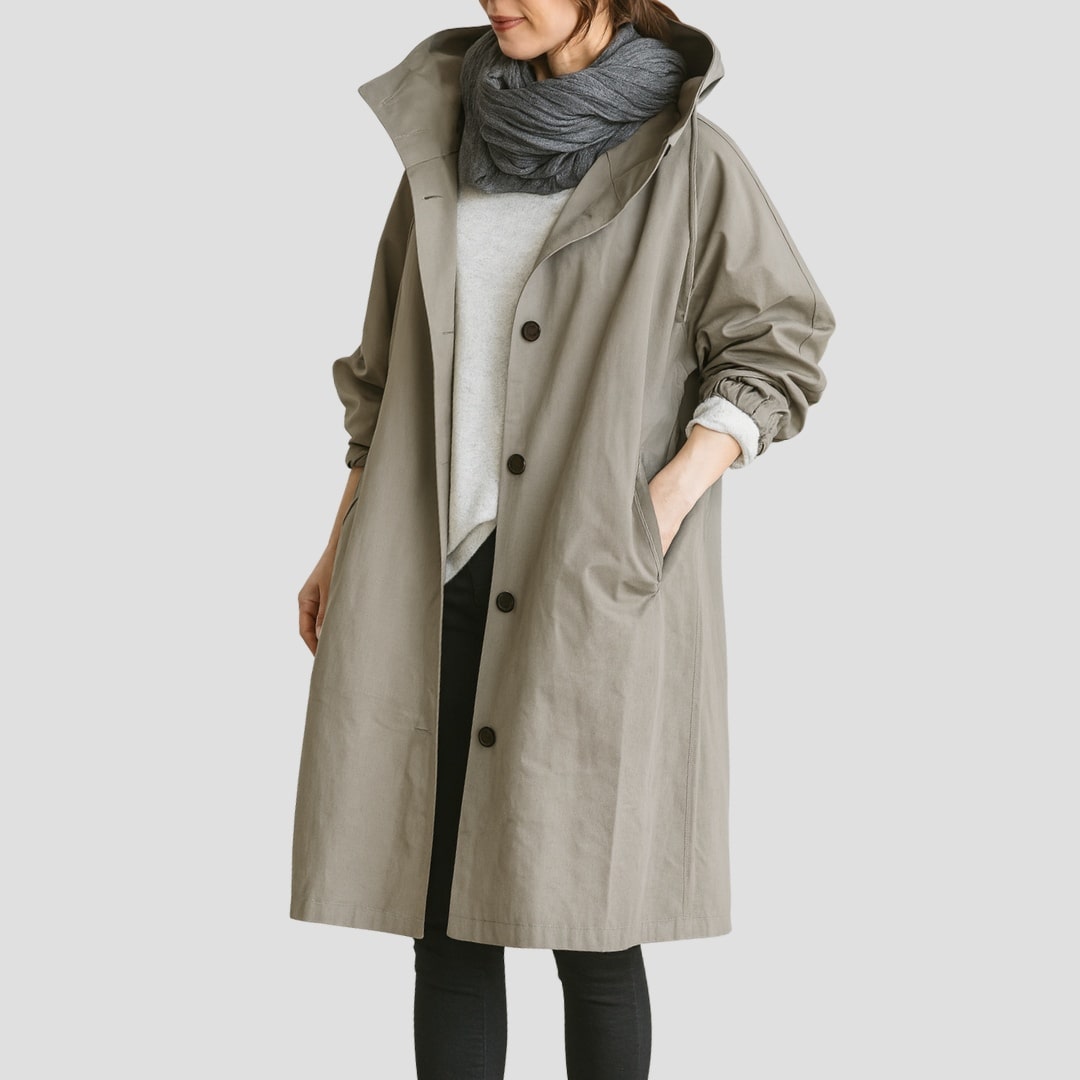 Amelia – Elegant Oversized Trench Coat for Women