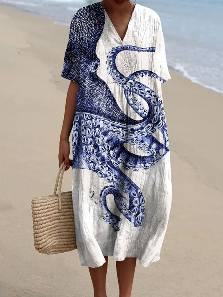 Fiona | Deep Sea Elegance Dress