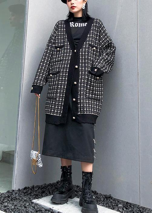 Noelia – Oversized Houndstooth Cardigan