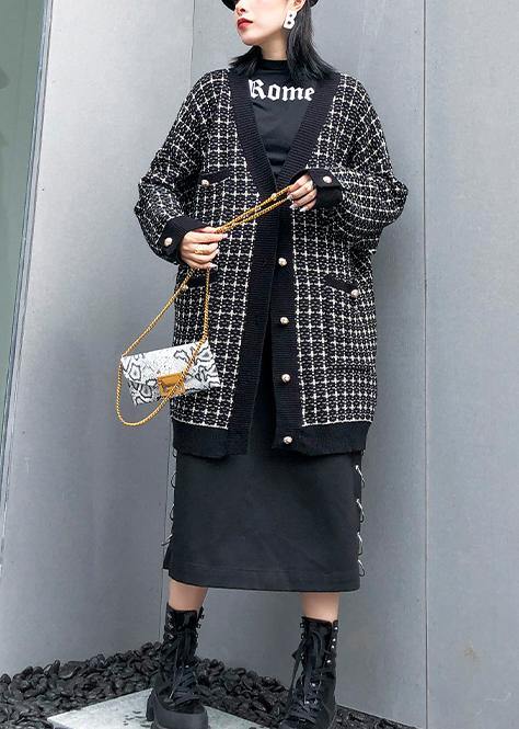 Noelia – Oversized Houndstooth Cardigan