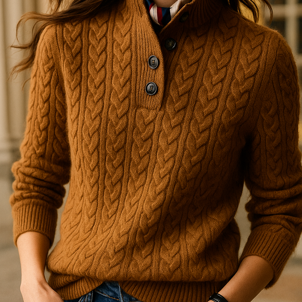 Petra – Women's Funnel Neck Pullover Sweatshirt