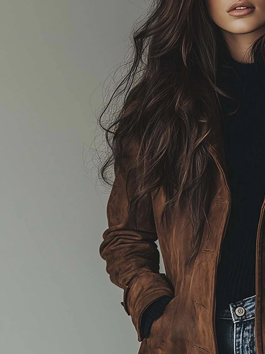 Women's Vintage-inspired Longline Trench Coat - Tailored Outerwear For Timeless Everyday Style