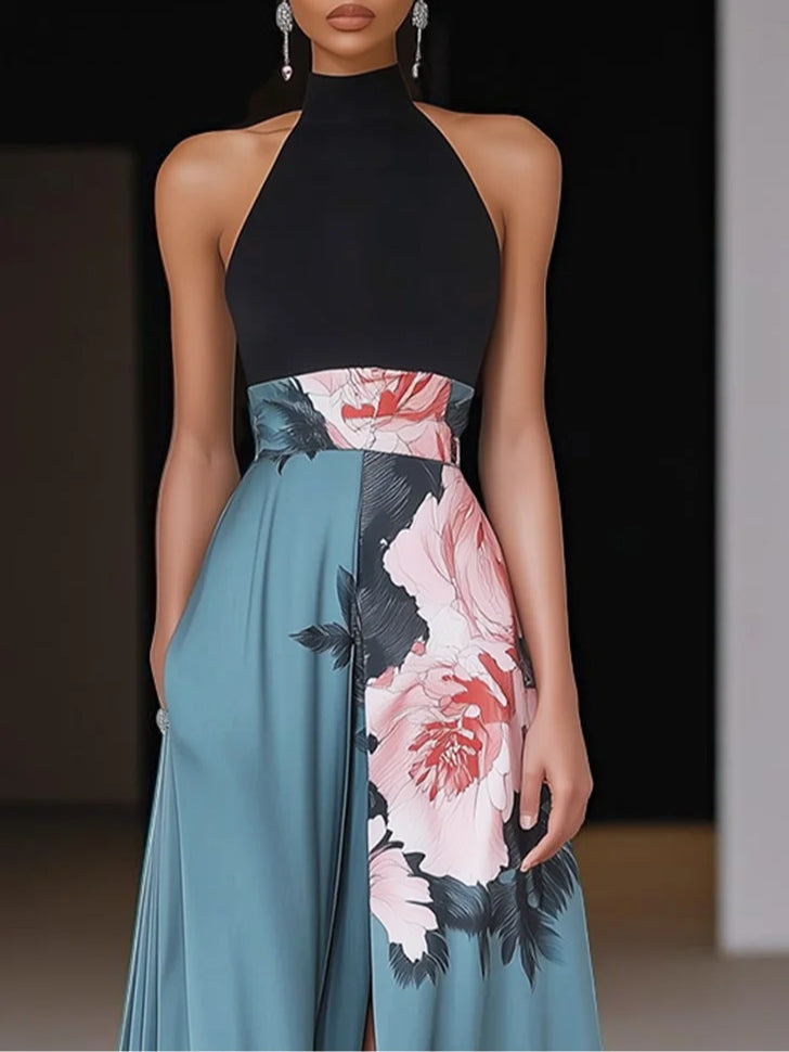Aria | Women Elegant Sleeveless Floral Maxi Dress