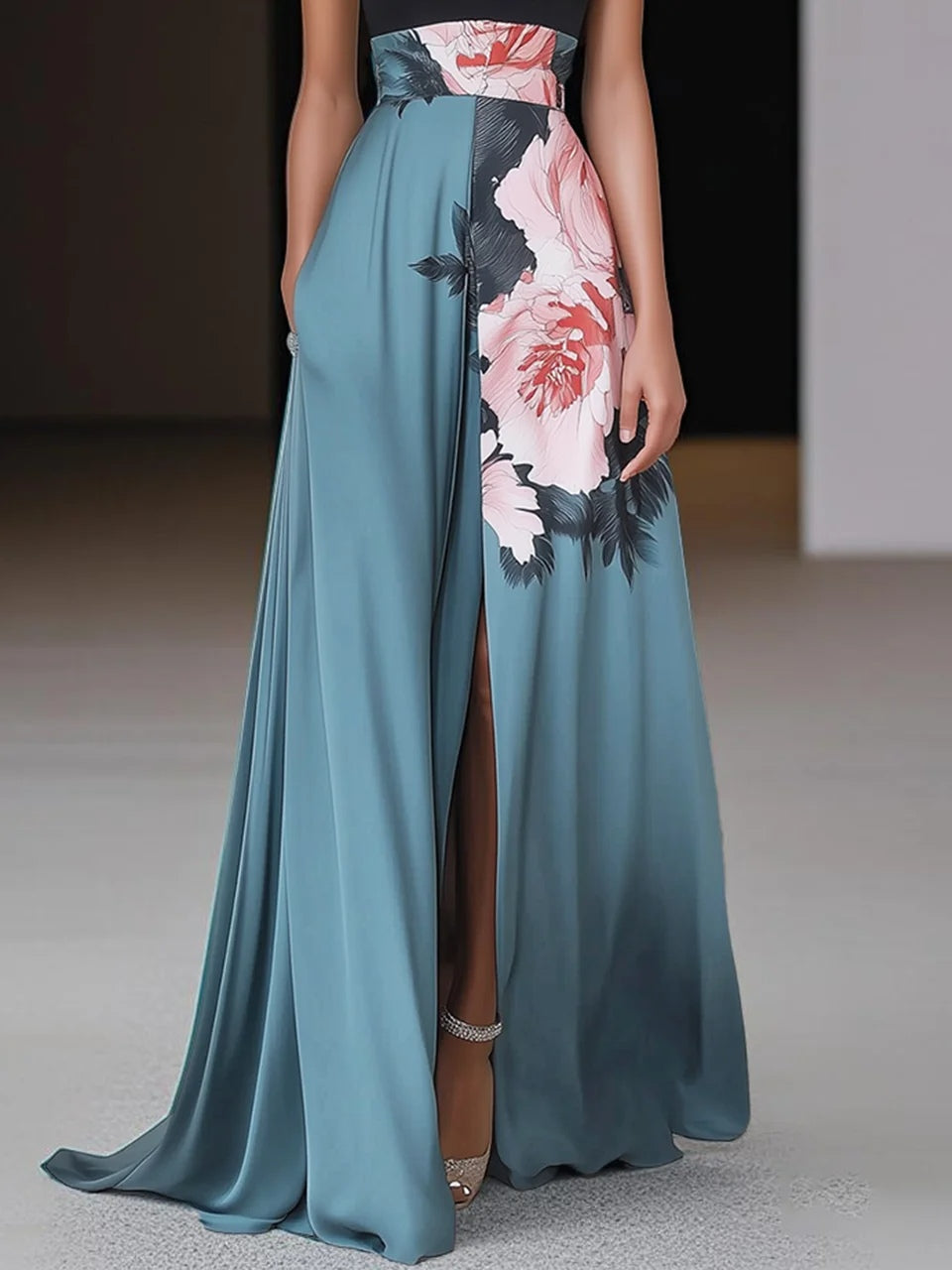 Aria | Women Elegant Sleeveless Floral Maxi Dress