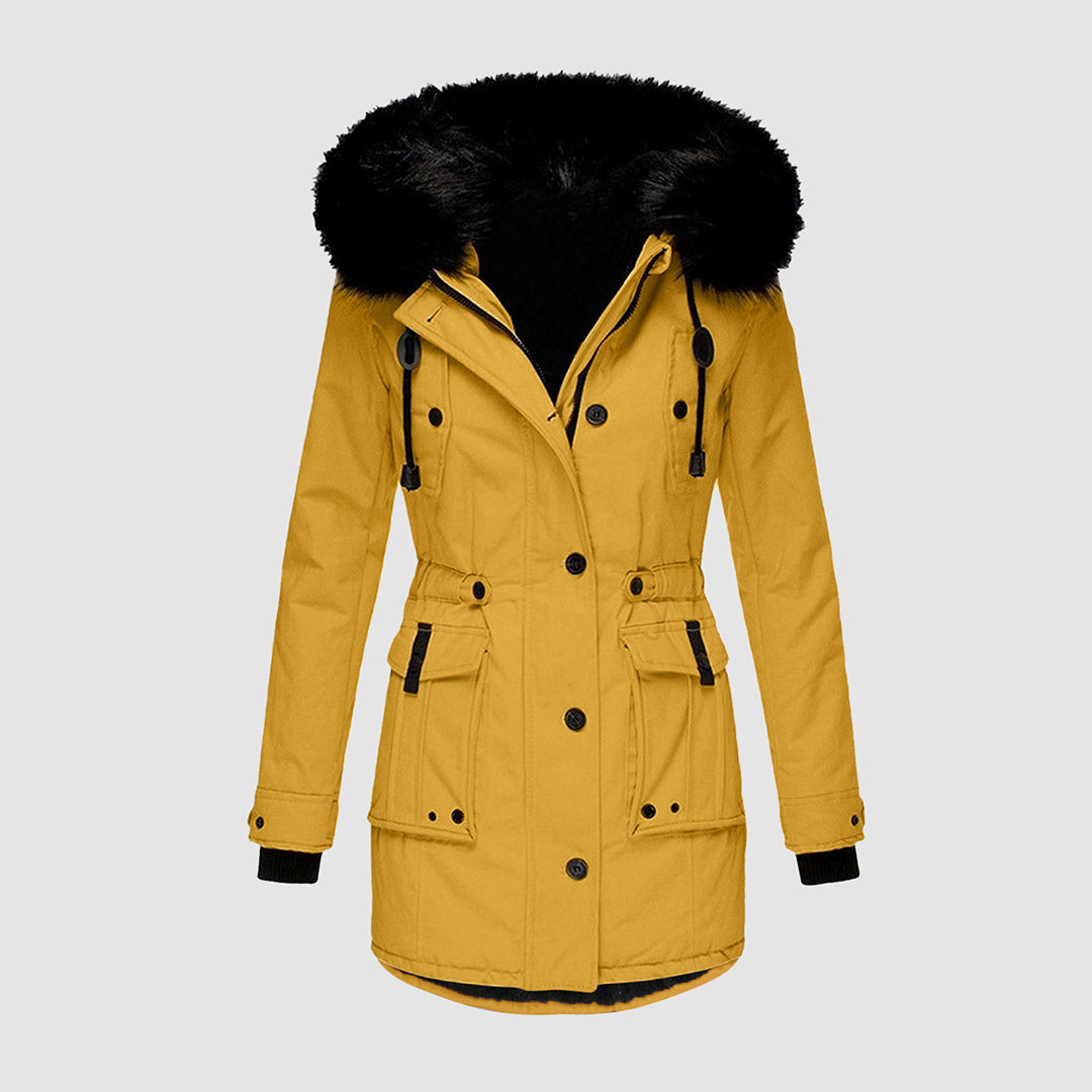 Women's Waterproof Winter Parka With A Faux Fur Hood, Windproof Design, And Thermal Lining – Long Winter Coat For Cold Days, Everyday Wear, And Outdoor Use