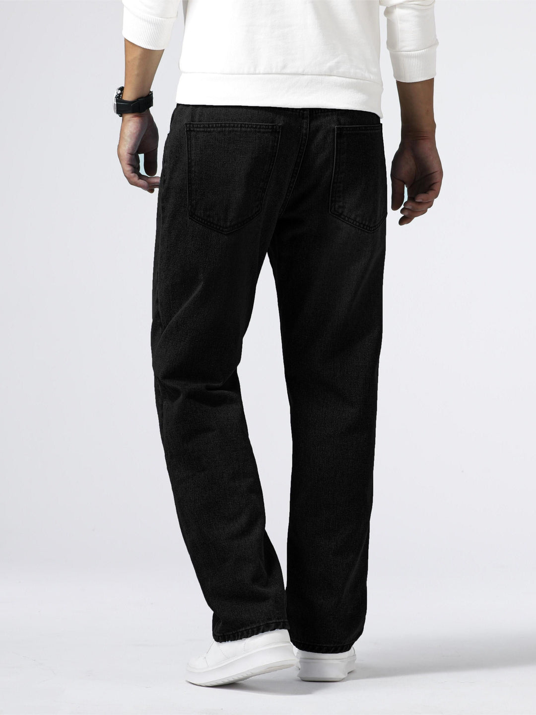 Men's Straight-leg Denim Jeans With A Washed Look – Classic Everyday Jeans For Leisure, Everyday Wear, And Casual Style