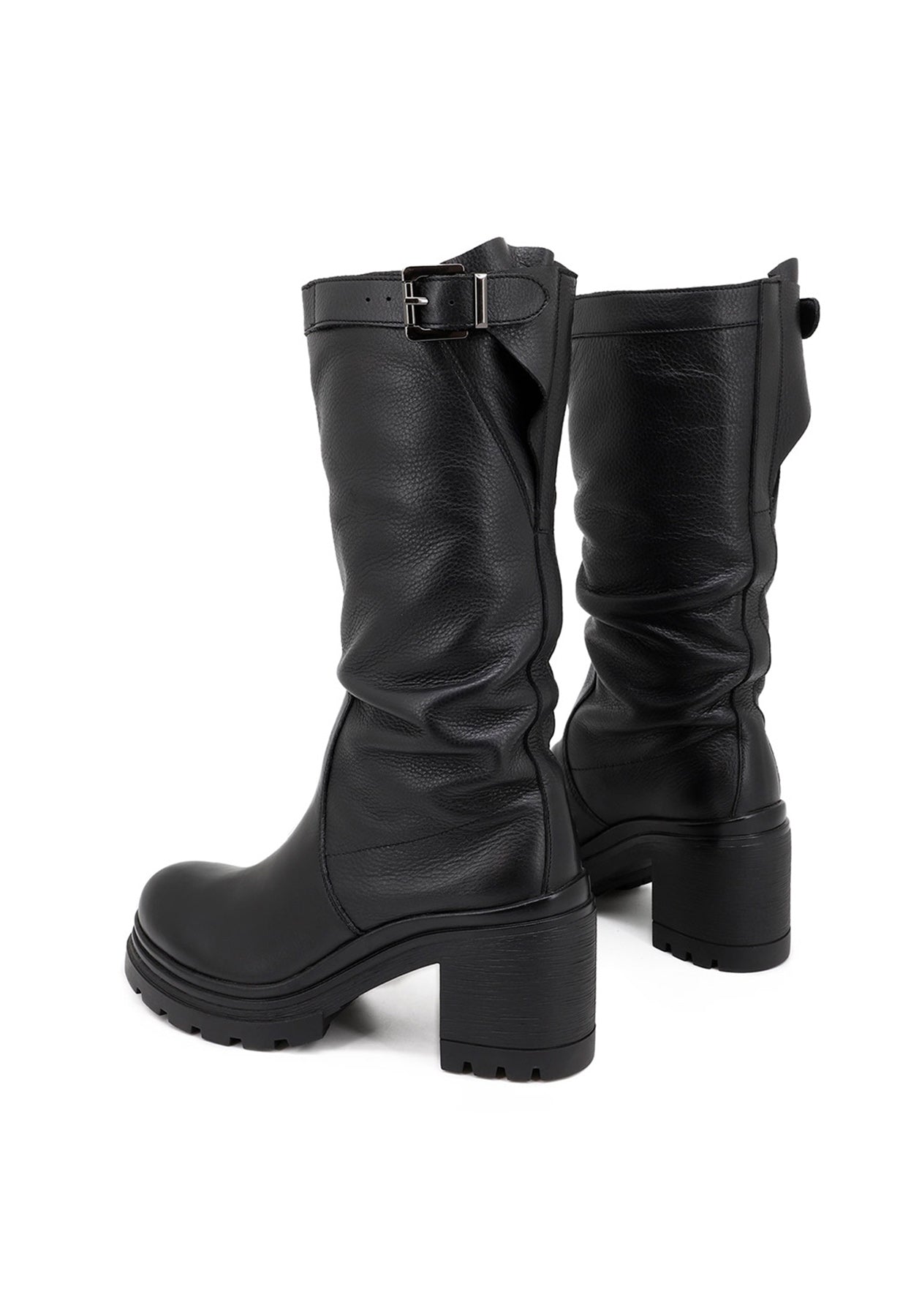 Lavinia - Women's Elegant Biker Boots with Heel