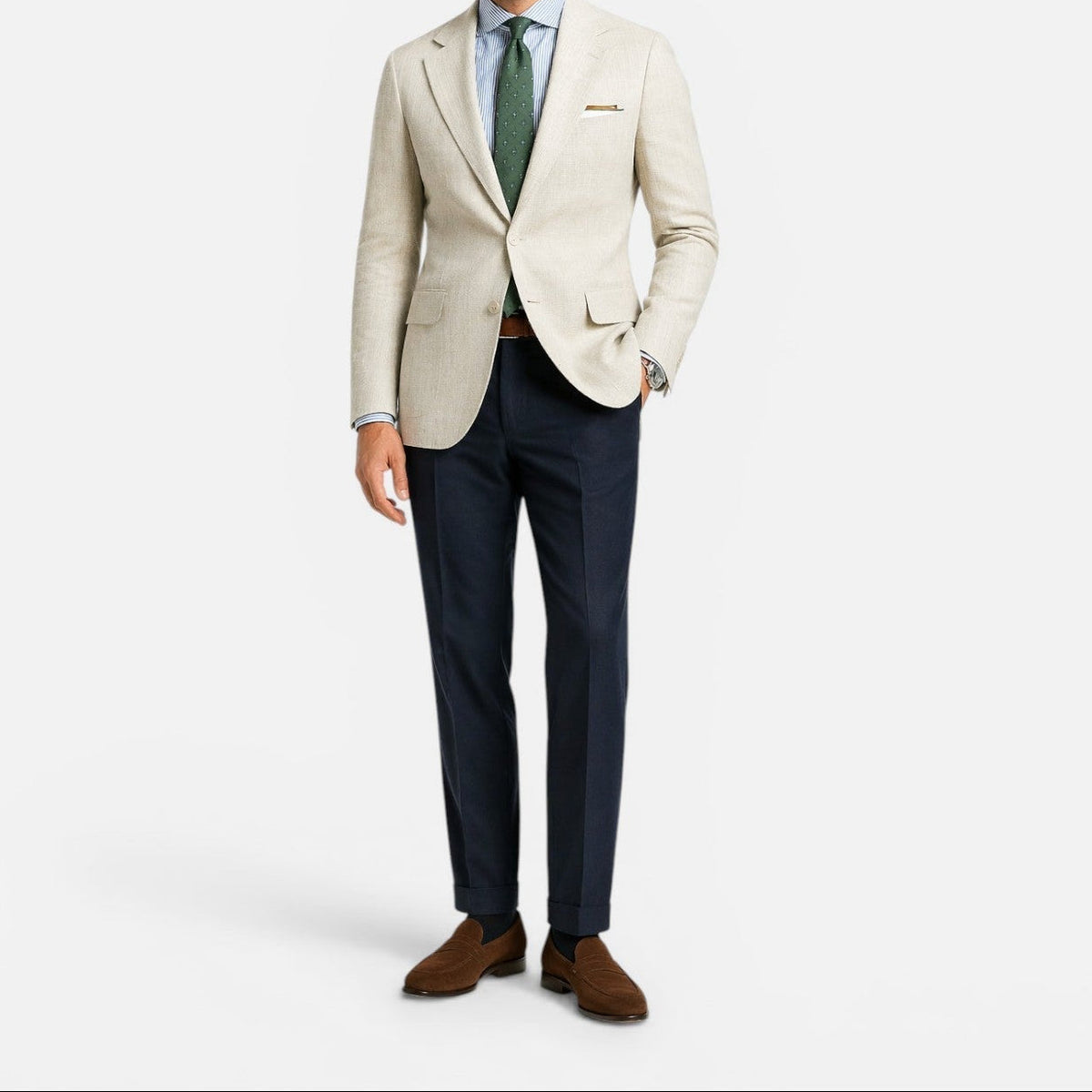 Men's Slim-fit Linen Blazer – An Elegant, Smart-casual Summer Jacket For Everyday Wear, Parties, And Vacations